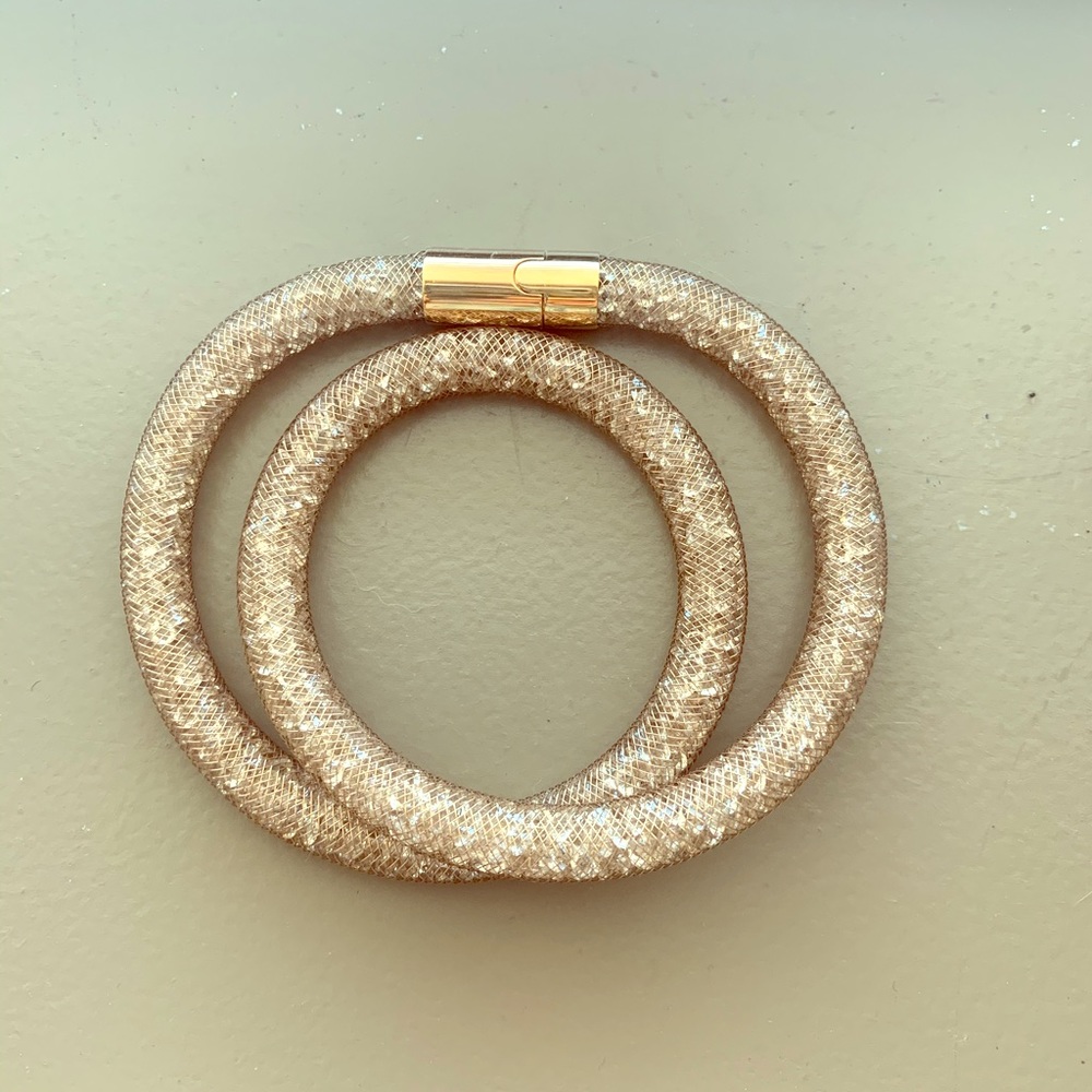 Swarovski Rose Gold tone plated wrap bracelet